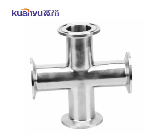 不銹鋼衛生級快接等徑四通配圖